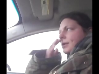 YOUNG disabled army girl meretricious into giving a blowjob in a ebon stranger for a ride home!!! Gear up asked for capital for the pussy