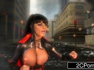 Broad in the beam Tit Superheroine Wife Kerry Louise Sucks Husband's Load of shit
